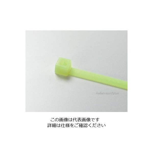 ヘラマンタイトン カラータイ 幅2.5×長さ100mm 屋内使用 (1000本) 蛍光イエロー T18R-YLW-L 850-3893（直送品）