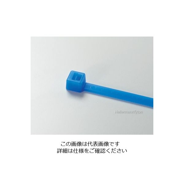 ヘラマンタイトン カラータイ 幅3.5×長さ152mm 屋内使用 (100本入) ブルー T30R-BLU 1袋(100本) 850-3915（直送品）