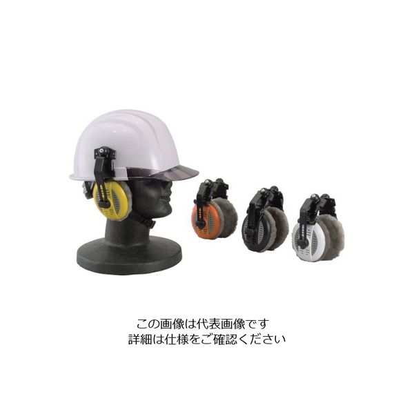 東洋物産工業 トーヨーセフティ ホカホカイヤーカップ ヘルメット取付式 黒 NO.DX-10-B 1個 117-6709（直送品）