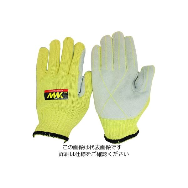 おたふく手袋 おたふく 耐切創手袋 7G 牛床革貼り L MWK-916-L 1双 207-0519（直送品）