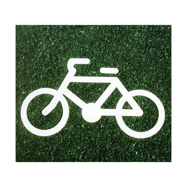 アトムサポート アトムペイント フロアサイン 自転車マーク (幅62cmx高さ35cm) 00001-03692 1枚 206-6720（直送品）