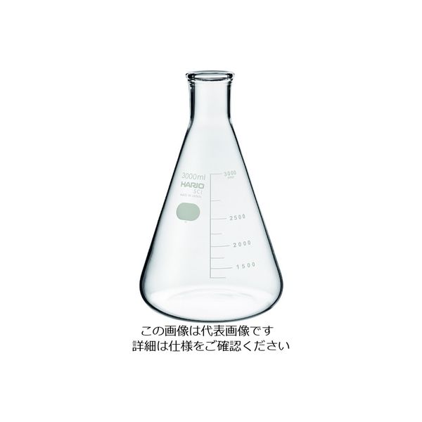 HARIO 三角フラスコ 目安目盛付 3000ml SF-3L-SCI 1個 206-5675（直送品）