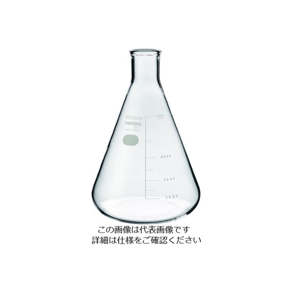 HARIO 三角フラスコ 目安目盛付 5000ml SF-5L-SCI 1個 206-5676（直送品）