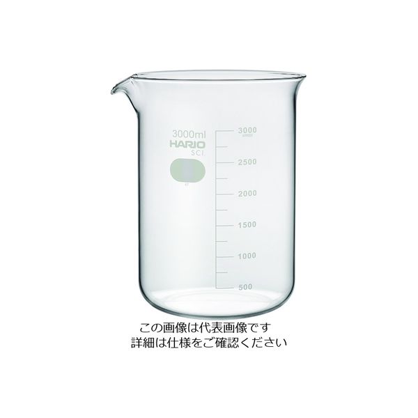 HARIO ビーカー 目安目盛付 3000ml B-3L-SCI 1個 206-5668（直送品）