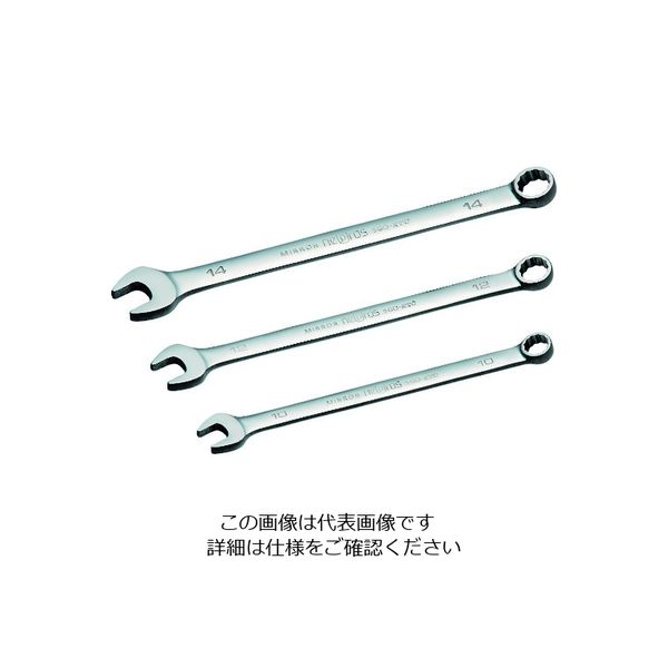 京都機械工具 nepros ロングコンビネーションレンチ 二面幅22mm 全長340mm NMS2L-22 1個 167-6438（直送品）