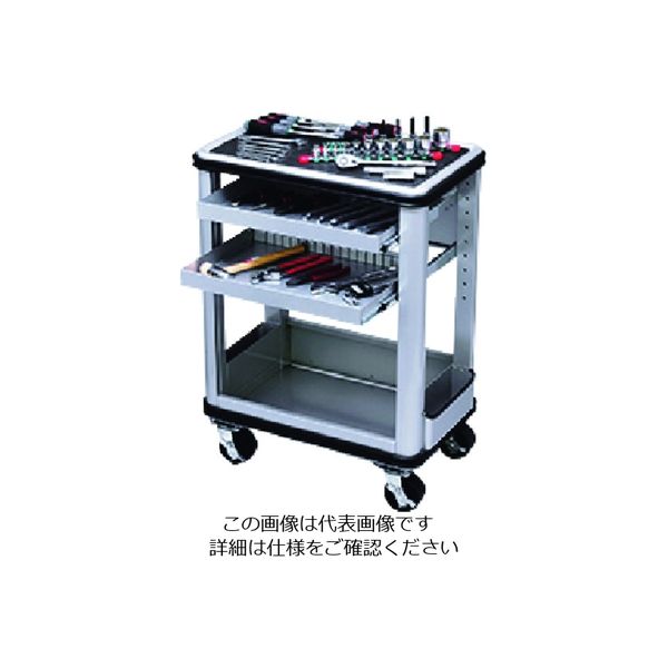 京都機械工具 KTC ツールステーションセット(一般機械整備用)可動式2段トレイ SK6021M 1セット 167-6450（直送品）