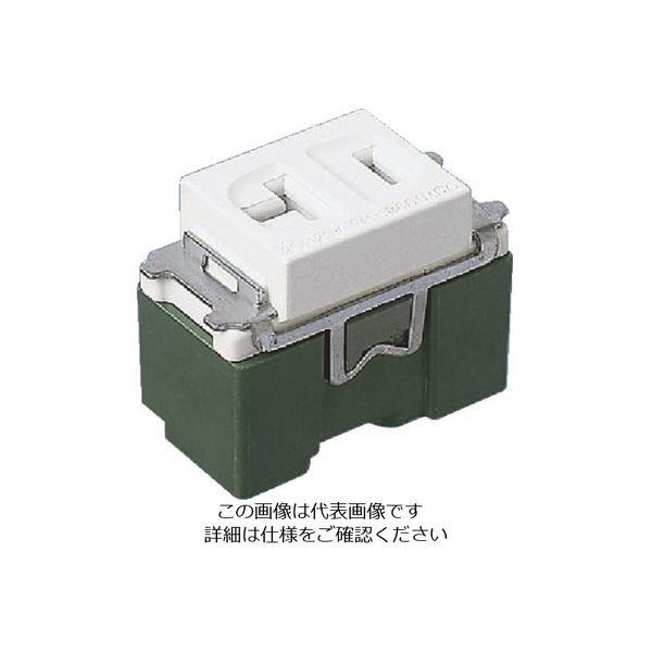 パナソニック Panasonic 15A・20A兼用コンセント WN1821SW 1セット(10個) 159-4103（直送品）