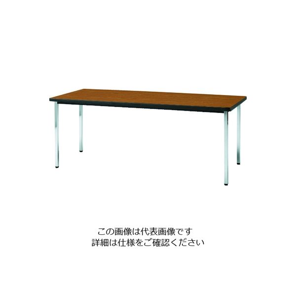 トラスコ中山 TRUSCO 会議用テーブル 1500X600XH700 角脚 下棚無し チーク TDS1560-T 1台 208-2260（直送品）