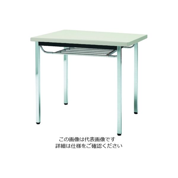 トラスコ中山 TRUSCO 会議用テーブル900X900XH700 下棚付 丸脚 ニューグレー TDST0990-NG 1台（直送品）