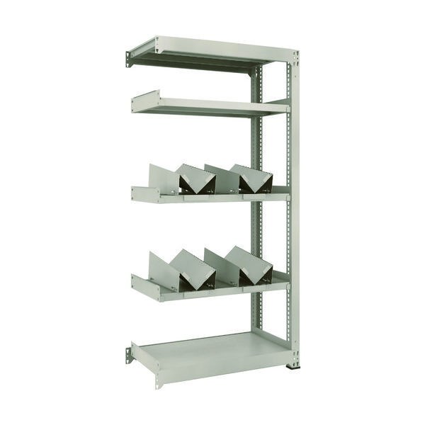 TRUSCO 一斗缶ラック スチールラック M3型中量棚 W900×D471×H1800 5段 連結 缶受×4付 M3-6355-KU4B（直送品）