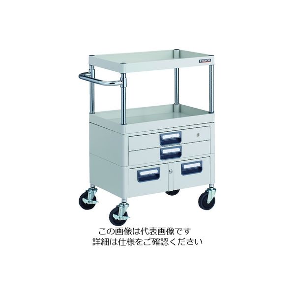 TRUSCO ツールワゴン フェニックスワゴン 抗菌 省音 600X400XH880 引出付 ホワイト PEW-962XW-W 1台（直送品）