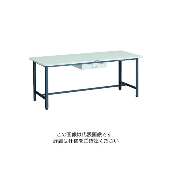 TRUSCO 軽荷重作業台(300kg)AE型 1800X750XH740 薄型1段引出し付 ダークグレー色 SAE-1800UDC1 DG（直送品）