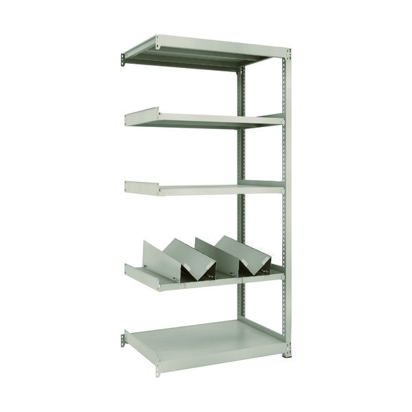 TRUSCO スチールラック M2型軽中量棚 860X600XH1800 缶受X2付 連結 M2-6365-KU2B 1台(1個)（直送品）