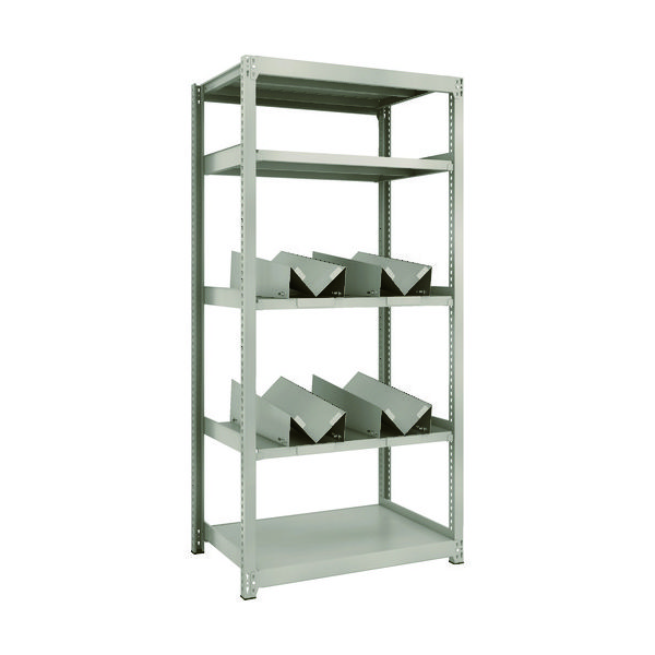 トラスコ中山 TRUSCO スチールラック M2型軽中量棚 860X600XH1800 缶受X4付 M2-6365-KU4 1台(1個)（直送品）