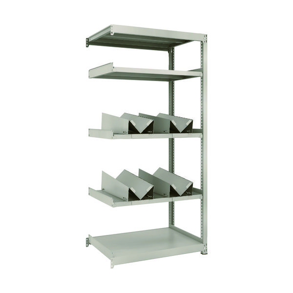 TRUSCO スチールラック M2型軽中量棚 860X600XH1800 缶受X4付 連結 M2-6365-KU4B 1台(1個)（直送品）