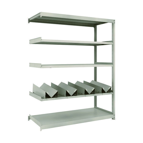 TRUSCO スチールラック M2型軽中量棚 1460X600XH1800 缶受X4付 連結 M2-6565-KU4B 1台(1個)（直送品）