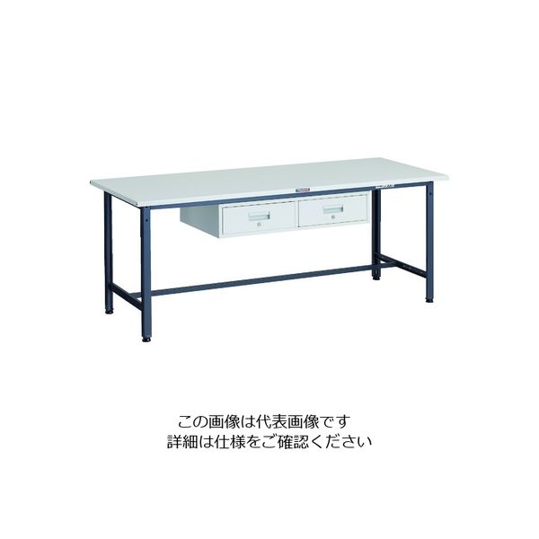 TRUSCO 軽荷重作業台(300kg)AE型 1800X750XH740 2列引出し付 ダークグレー色 SAE-1800FL2 DG 1台（直送品）
