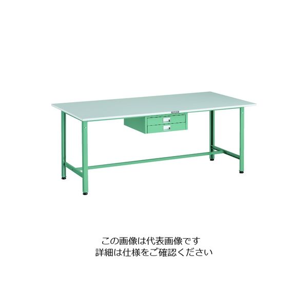 TRUSCO RAE型軽量作業台 1800X900 薄型2段引出し付