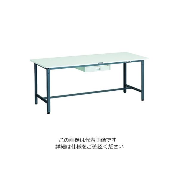TRUSCO 軽荷重作業台(300kg)AE型 1800X750XH740 薄型1段引出し付 ダークグレー色 AE-1800UDC1 DG（直送品）