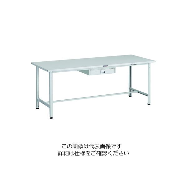 TRUSCO 軽荷重作業台(300kg)AE型 1800X750XH740 薄型1段引出し付 ホワイト色 SAE-1800UDC1 W 1台（直送品）