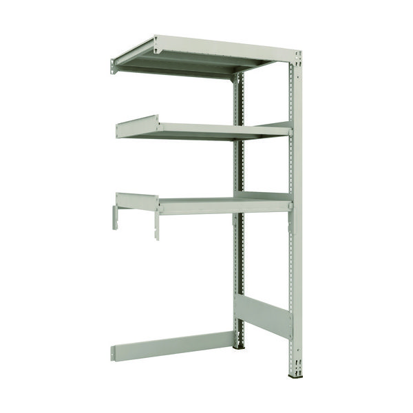 TRUSCO スチールラック M3型中量棚 下段開放型 H1800XW900XD721 3段 連結 M3-SB6373B 1セット(1個)（直送品）