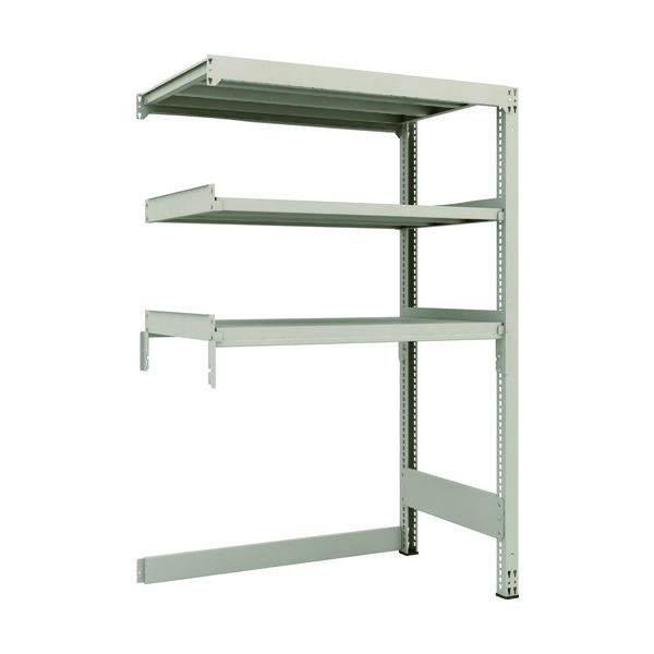 TRUSCO スチールラック M3型中量棚 下段開放型 H1800XW1200XD721 3段 連結 M3-SB6473B 1セット(1個)（直送品）