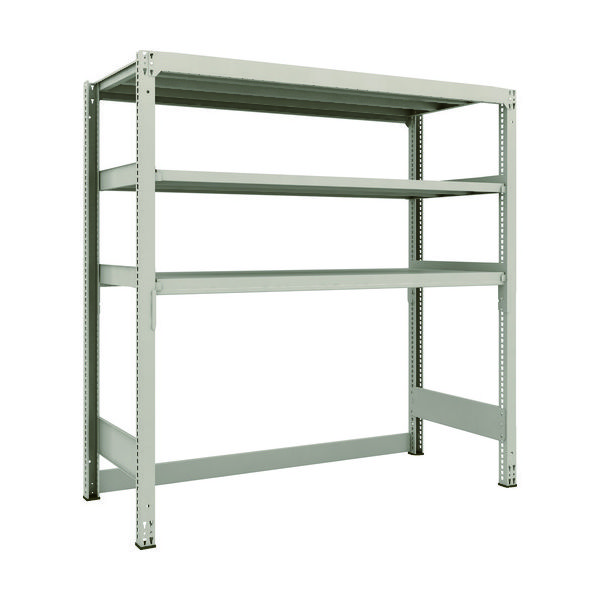 TRUSCO スチールラック M3型中量棚 下段開放型 H1800XW1800XD721 3段 単体 M3-SB6673 1セット(1個)（直送品）