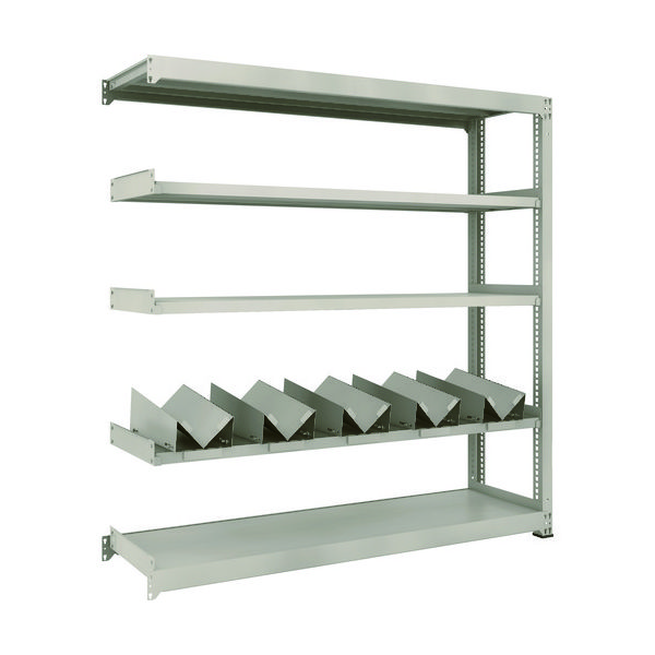 TRUSCO 一斗缶ラック スチールラック M3型中量棚 W1800×D471×H1800 5段 連結 缶受×5付 M3-6655-KU5B（直送品）