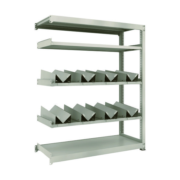 TRUSCO 一斗缶ラック スチールラック M3型中量棚 W1500×D571×H1800 5段 連結 缶受×8付 M3-6565-KU8B（直送品）