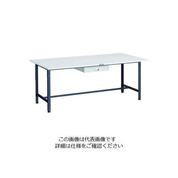 TRUSCO 軽荷重作業台(300kg)AE型 1800X900XH740 薄型1段引出し付 ダークグレー色 AE-1809UDC1 DG（直送品）