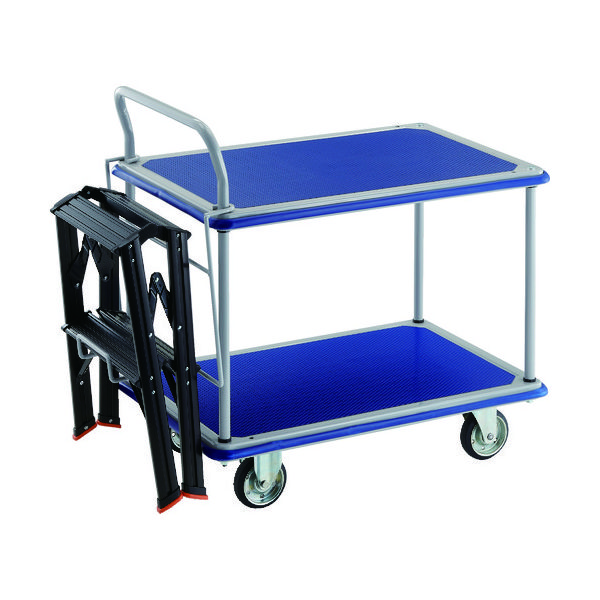 TRUSCO プレス製台車 ドンキーカート 2段式片袖タイプ810×510 TSAFー2BK付 304N-TSAF2-BK 1台（直送品）