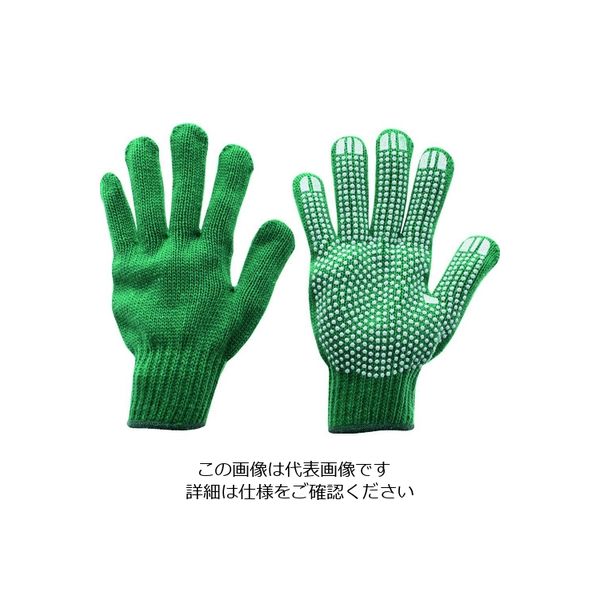 トラスコ中山 TRUSCO カラーナイロンすべり止め付軍手 緑 TCNSG-G 1双 195-2439（直送品）