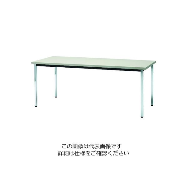 トラスコ中山 TRUSCO 会議用テーブル 1500X900XH700 角脚 下棚無し ニューグレー TD1590-NG 1台（直送品）