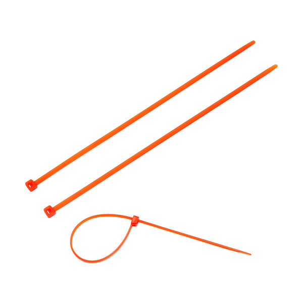 トラスコ中山 TRUSCO セキュリティータイ長さ238mm 表示可能タイプ オレンジ 100本入 TSCTH240-OR 1袋(100本)（直送品）