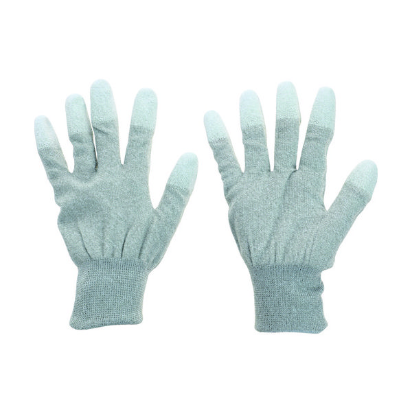 トラスコ中山 TRUSCO 静電気対策・銅繊維入ESD手袋 指先コートタイプ Lサイズ ESD-GFTL 1双 206-5323（直送品）