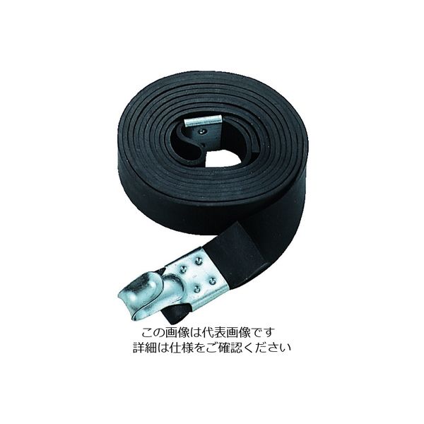 トラスコ中山 TRUSCO ゴムロープ金具付 幅20mmX長さ1.0m 1Pk(袋)=10本入 GR-2010K 1パック(10本)（直送品）