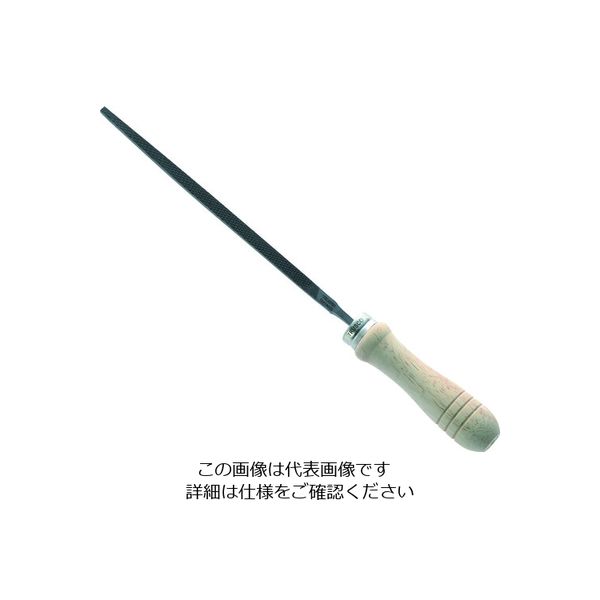 トラスコ中山 TRUSCO 鉄工用ヤスリ 木柄付 角 中目 刃長250 TKA25002S 1本 206-6583（直送品）