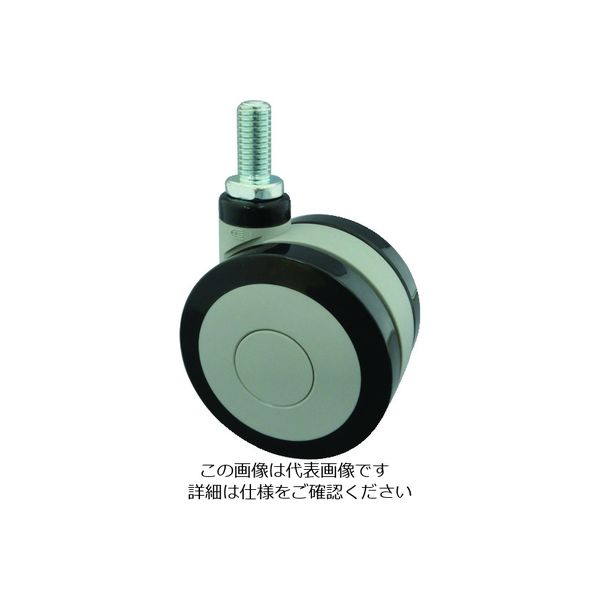 トラスコ中山 TRUSCO ねじ込み双輪キャスター エラストマー車輪 自在 Φ100 M12 TDGG100-M12 1個 206-8594（直送品）