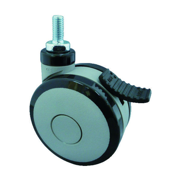 トラスコ中山 TRUSCO ねじ込み双輪キャスター エラストマー車輪 自在ストッパー付 Φ75 M12 TDGGS75-M12 1個（直送品）