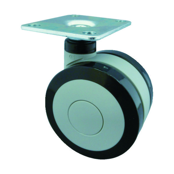 トラスコ中山 TRUSCO プレート式双輪キャスター エラストマー車輪 自在 Φ75 TPWE-75 1個 206-8693（直送品）