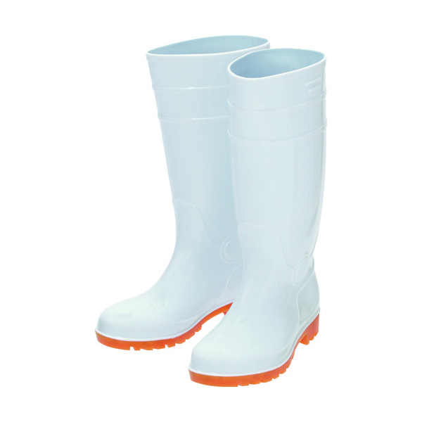 トラスコ中山 TRUSCO 鉄先芯入PVC耐油長靴 25.5CM ホワイト ORSB255-W 1足 207-2550（直送品）