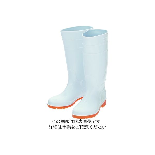 トラスコ中山 TRUSCO 鉄先芯入PVC耐油長靴 26.0CM ホワイト ORSB260-W 1足 207-2552（直送品）