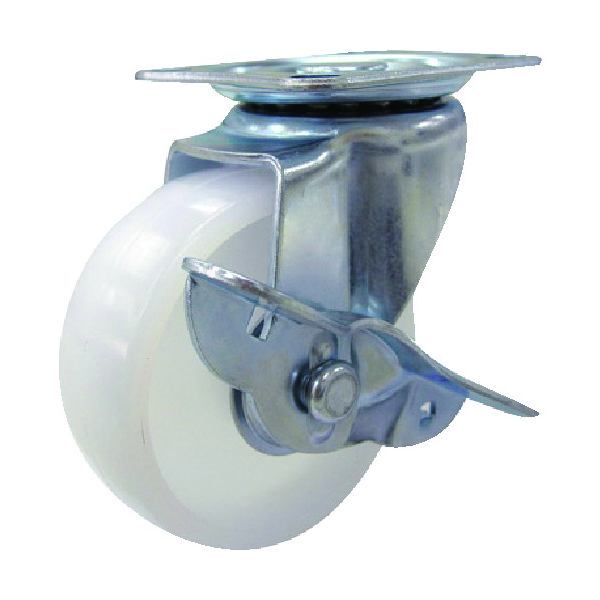 トラスコ中山 TRUSCO 台車用キャスター Φ100 ナイロン車 自在ストッパー付 TYSG-100NS 1個 207-3503（直送品）