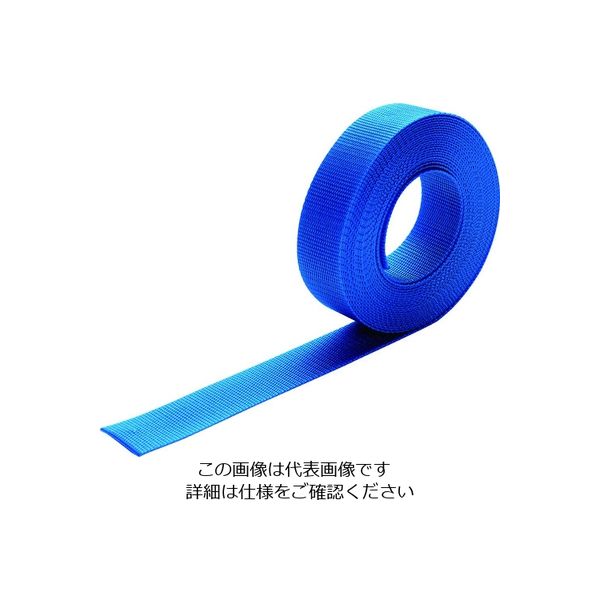 トラスコ中山 TRUSCO ナイロン平ベル 1.6t×38mm×10m 青 TNB3810-B 1巻 206-7111（直送品）
