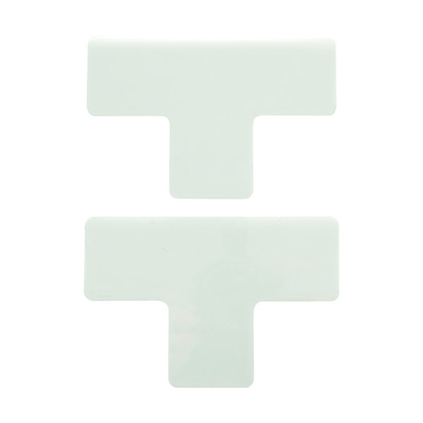 トラスコ中山 TRUSCO 耐久フロアサインズT型 Mサイズ 白2枚(1シート) DFST-W 1袋(2枚) 206-7267（直送品）