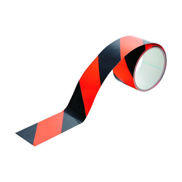 トラスコ中山 TRUSCO 蛍光トラ柄ラインテープ50mmx10m オレンジxブラック KTL5010OBK 1巻 207-1897（直送品）