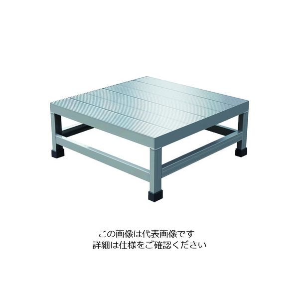 トラスコ中山 TRUSCO アルミ製溶接一体構造型作業台 一段(完成品) W600×D600×H250 WTDB-6625 1台（直送品）