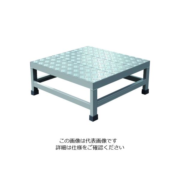 TRUSCO アルミ製溶接一体構造型作業台 縞板タイプ 一段(完成品) W600×D600×H250 WTDBC-6625 1台（直送品）