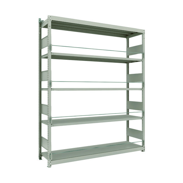 TRUSCO 災害備蓄ラック スチールラック M1.5型 W1760×D445×H2100 5段 単体 M1.5-DS7645 1台(1個)（直送品）