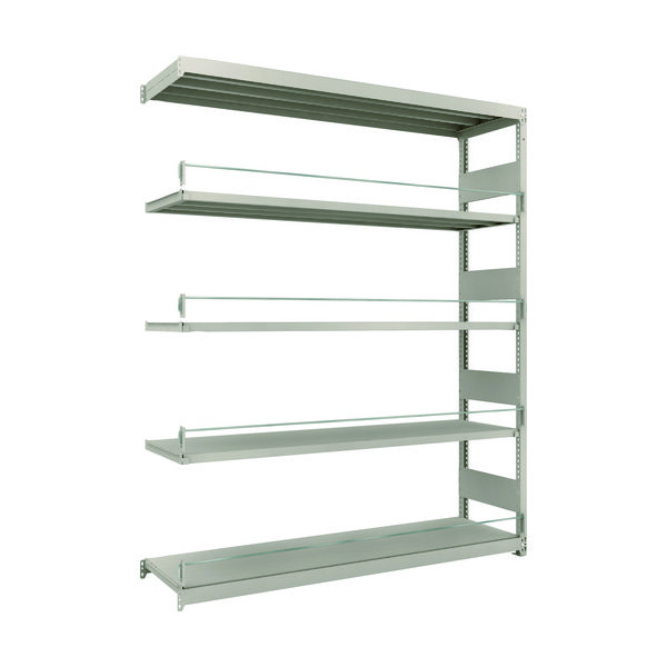 TRUSCO 災害備蓄ラック スチールラック M1.5型 W1760×D445×H2100 5段 連結 M1.5-DS7645B（直送品）